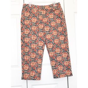 Liz Claiborne Audra Floral Capris/Crop Pants